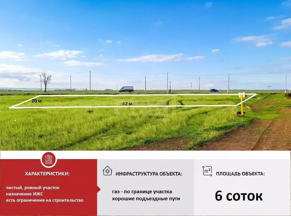 Участок в Крым, Сакский район, с. Ивановка ул. Нахимова (6.0 сот.) - Фото 1