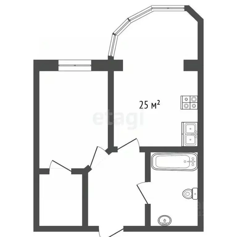 1-к кв. Ставропольский край, Кисловодск Красивая ул. (39.7 м) - Фото 2