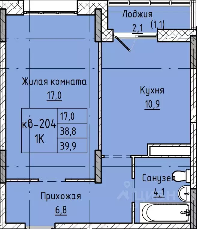 1-к кв. Забайкальский край, Чита просп. Маршала Жукова (39.9 м) - Фото 0