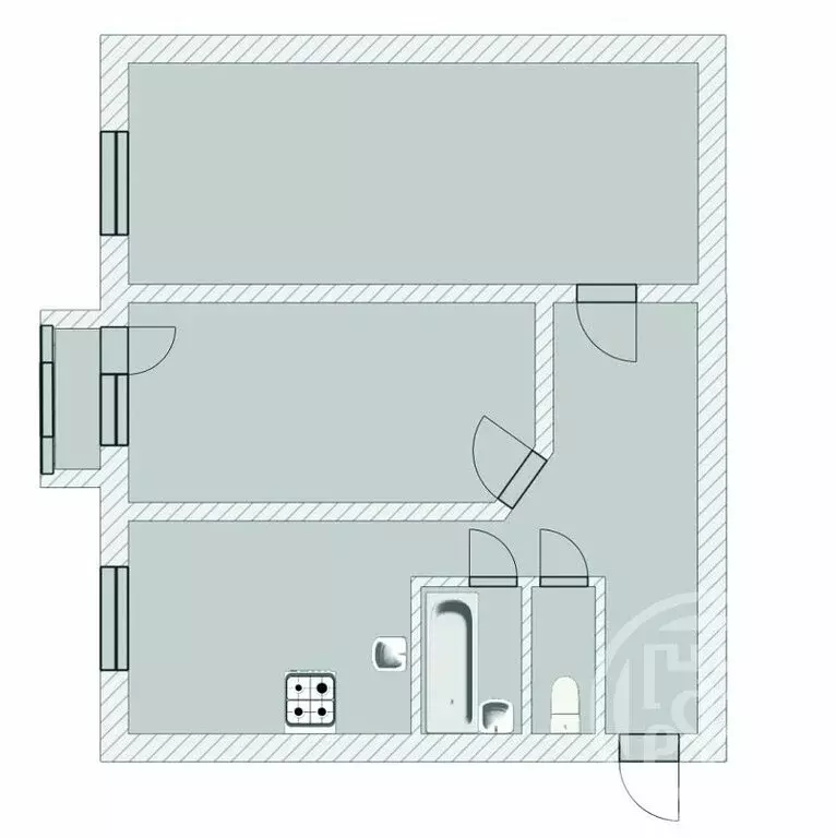 2-комнатная квартира: Сестрорецк, улица Володарского, 11 (43.7 м) - Фото 2