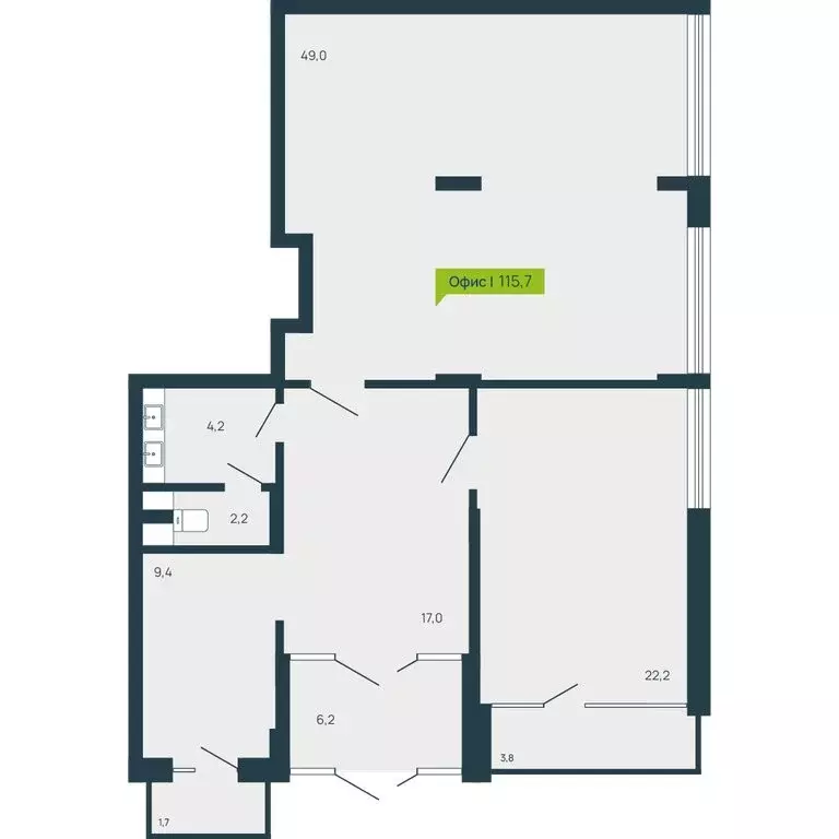 Офис (115.7 м) - Фото 2