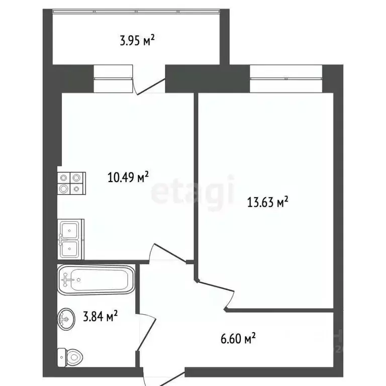 1-к кв. Ярославская область, Ярославль ул. 5-я Яковлевская, 17Б (36.47 ... - Фото 1