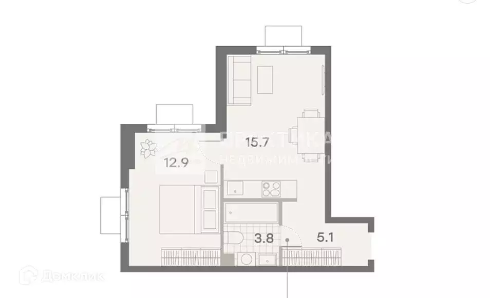 Продаётся 1-к квартира, 37.5 м - Фото 1