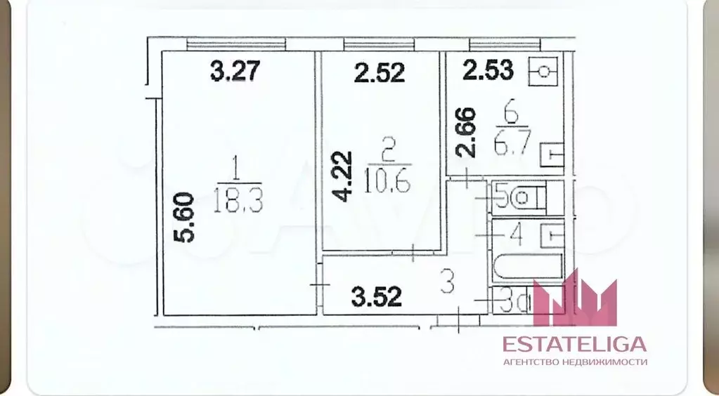 2-к. квартира, 45 м, 5/9 эт. - Фото 0