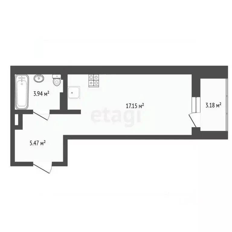 Студия Тюменская область, Тюменский муниципальный округ, д. Дударева ... - Фото 2