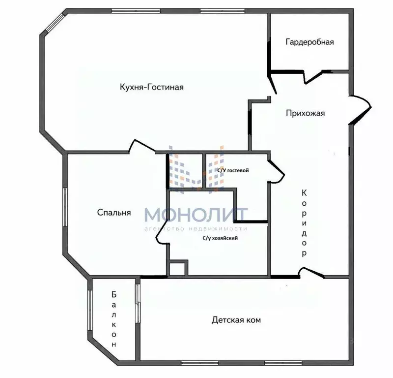 Квартира, 3 комнаты, 90.4 м - Фото 1