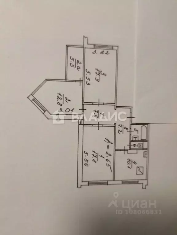 3-к кв. Москва Южнобутовская ул., 133 (83.0 м) - Фото 1