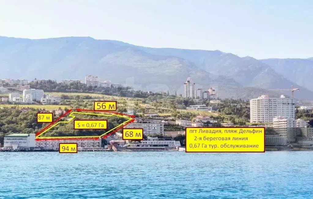 Участок в Крым, Ялта муниципальный округ, Ливадия пгт  (67.0 сот.) - Фото 1