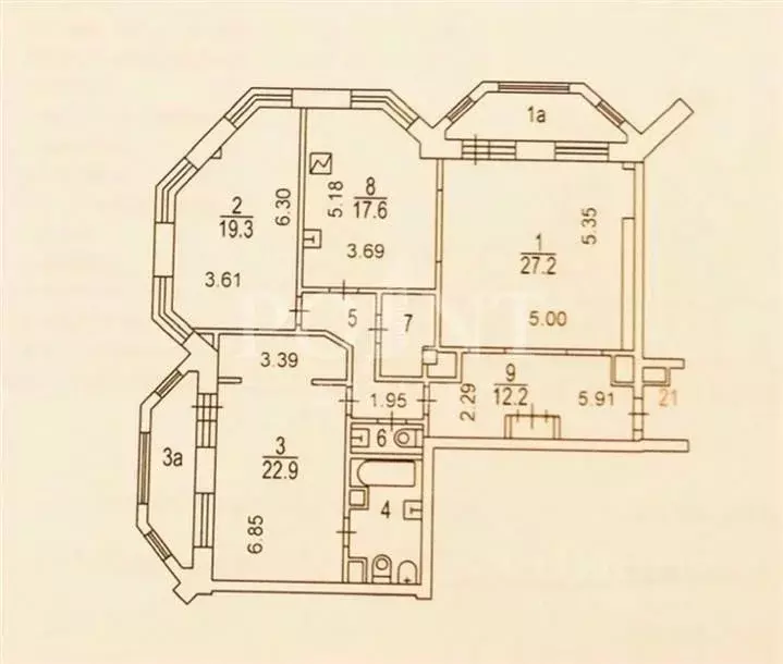 3-к кв. Москва Хлыновский туп., 4 (116.0 м) - Фото 1