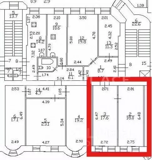 Комната Санкт-Петербург Мытнинская ул., 15 (35.6 м) - Фото 2