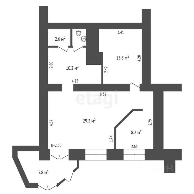 Офис в Коми, Ухта наб. Нефтяников, 10 (74 м) - Фото 1