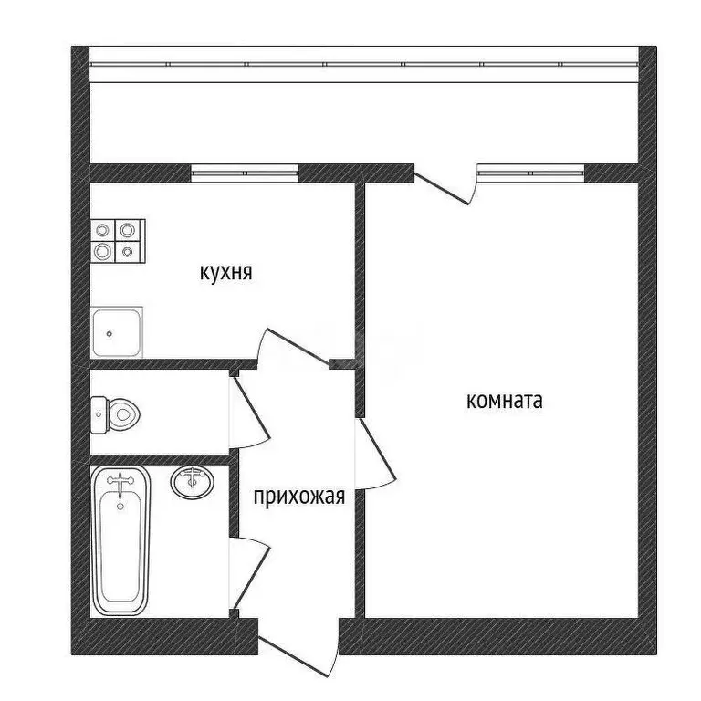 1-комнатная квартира: Кисельня, Центральная улица, 13 (32.1 м) - Фото 0