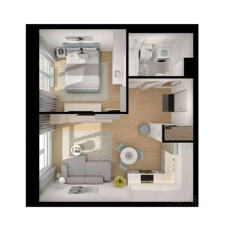 1-к кв. Московская область, Красногорск городской округ, пос. ... - Фото 2