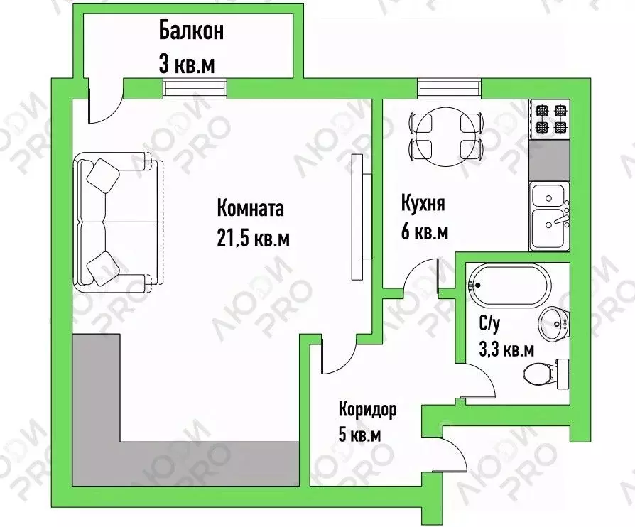 1-к кв. Кировская область, Киров Советская ул., 52 (36.0 м) - Фото 2