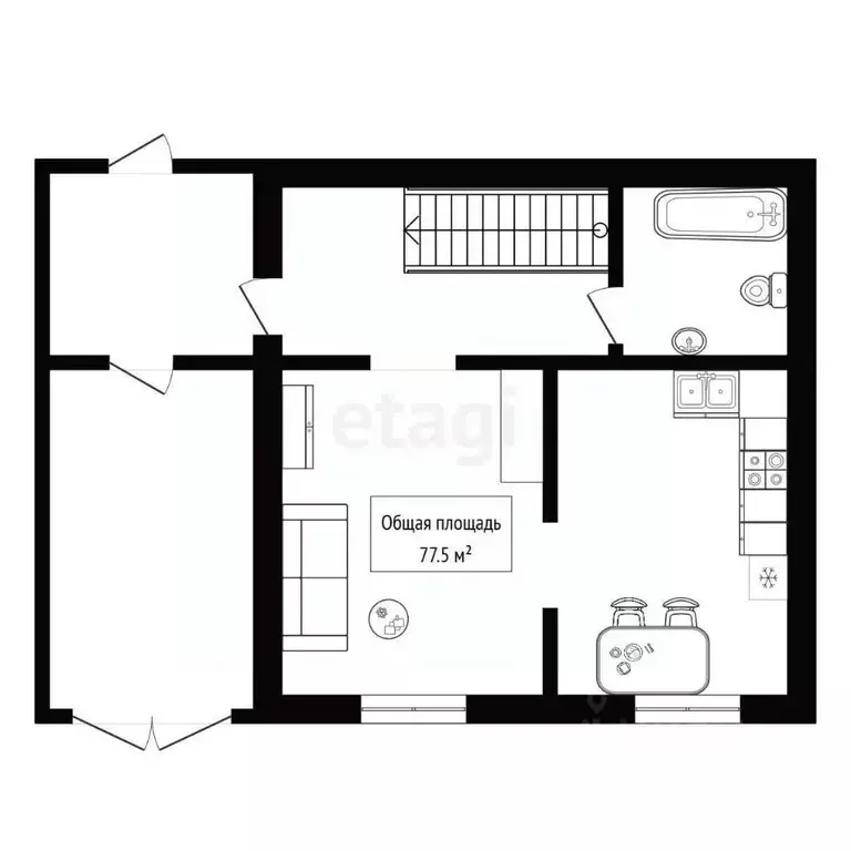 Дом в Алтай, Майминский район, с. Кызыл-Озек ул. Новоселов, 7/1 (78 м) - Фото 1