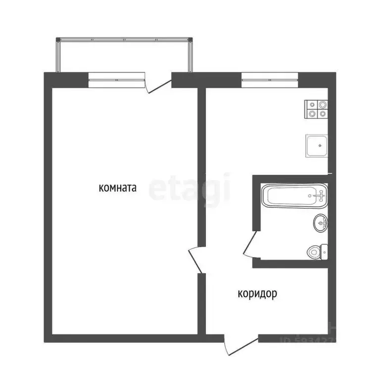 1-к кв. Архангельская область, Новодвинск ул. Мира, 11 (30.6 м) - Фото 1