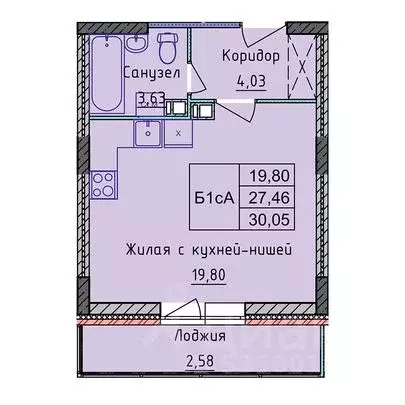 1-к кв. Ярославская область, Ярославль 2-й мкр,  (30.05 м) - Фото 0