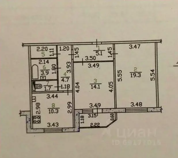 2-к кв. Орловская область, Орел бул. Молодежи, 5 (61.5 м) - Фото 1