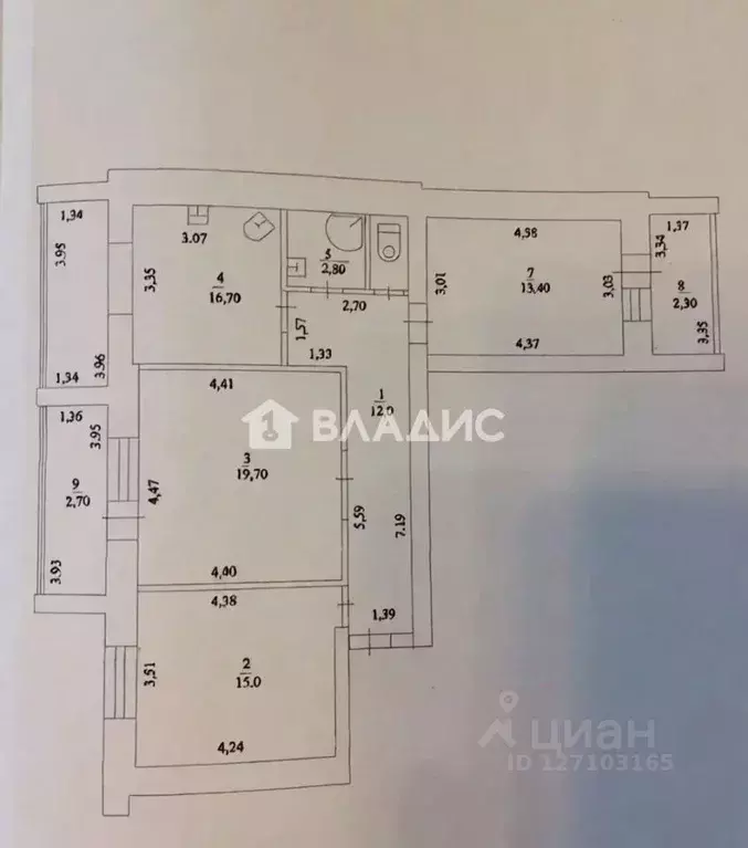 3-к кв. Краснодарский край, Ейск Ясенская ул., 23 (81.0 м) - Фото 2