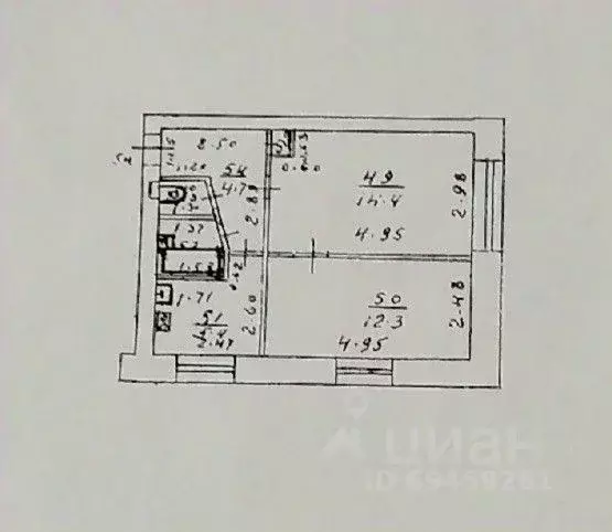 2-к кв. Кировская область, Киров ул. Широнинцев, 9А (40.2 м) - Фото 2