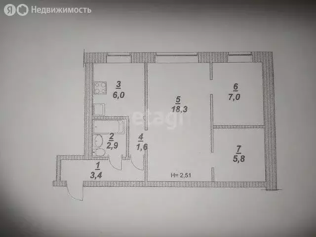 2-комнатная квартира: посёлок Коминтерн, улица Маяковского, 6 (45 м) - Фото 1