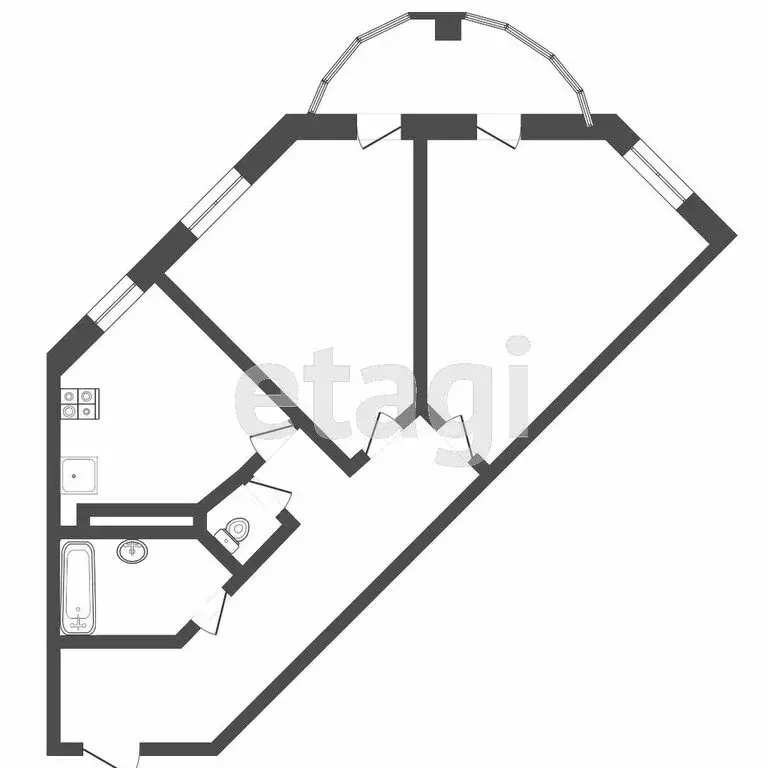 2-комнатная квартира: Саранск, улица Короленко, 16 (60 м) - Фото 0