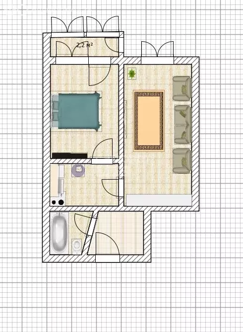 2-комнатная квартира: Бийск, Советская улица, 189/3 (44 м) - Фото 2