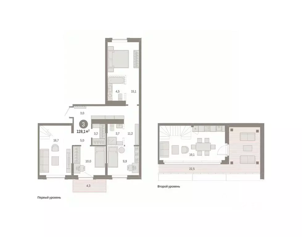 3-к кв. Омская область, Омск  (128.11 м) - Фото 2