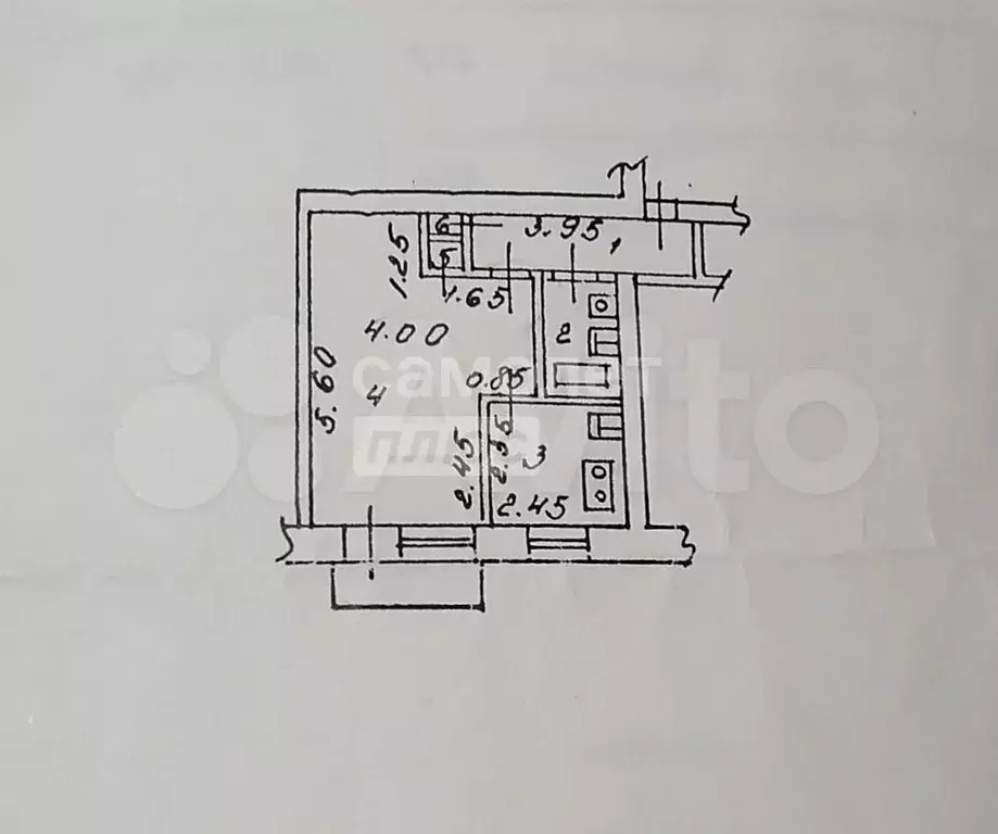 1-к. квартира, 32 м, 4/5 эт. - Фото 0
