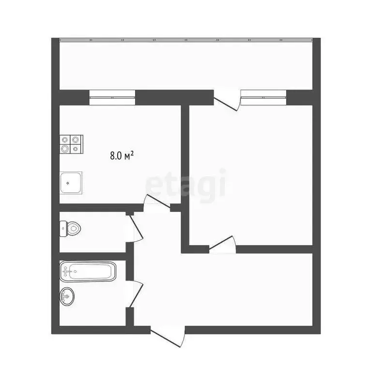 1-комнатная квартира: Тюмень, улица 30 лет Победы, 134 (38 м) - Фото 0