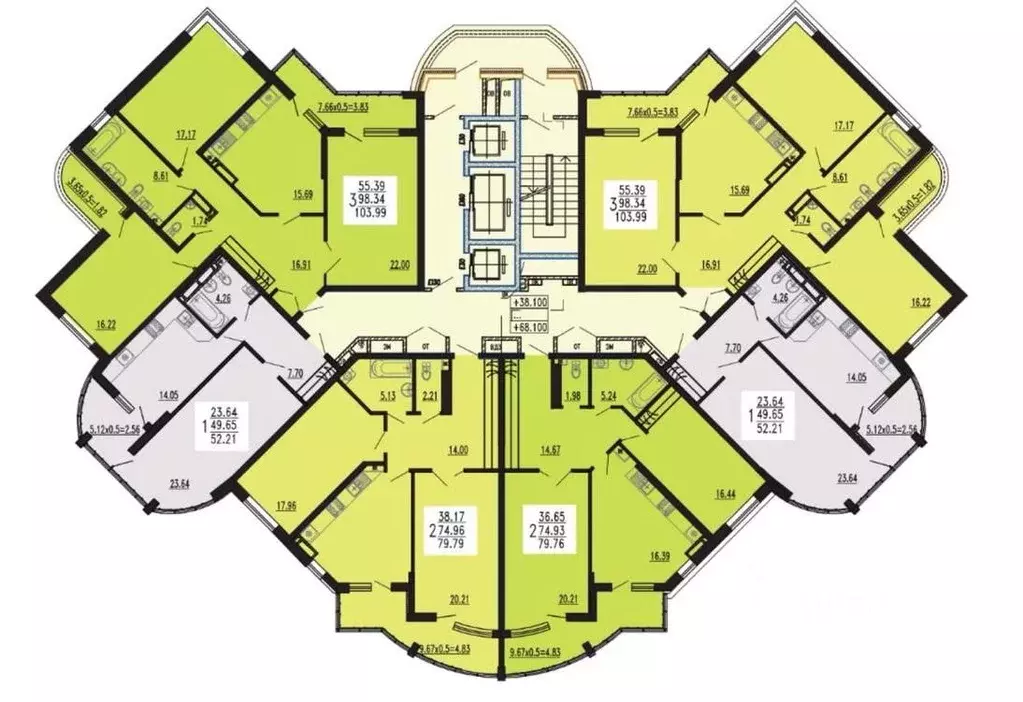 3-к кв. Краснодарский край, Краснодар ул. Шоссе Нефтяников, 18к1 (86.0 ... - Фото 1