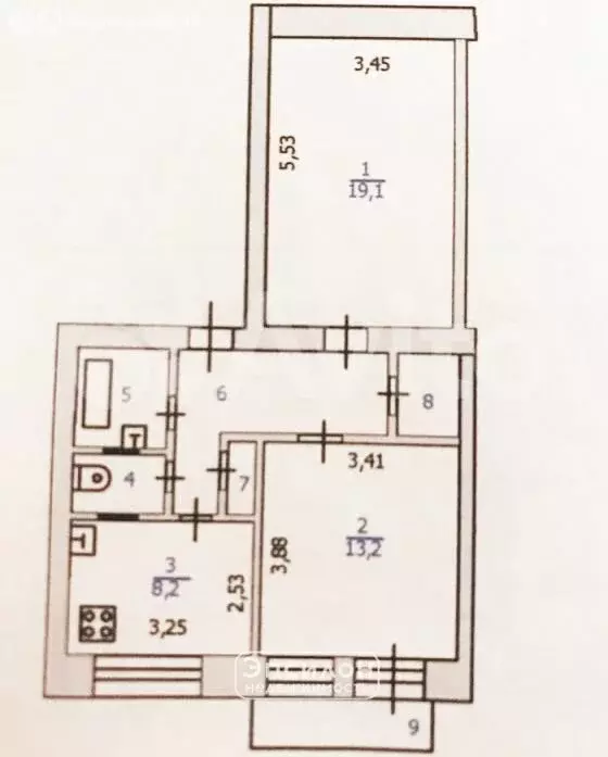 2-комнатная квартира: Курск, улица Радищева, 69к2 (54.6 м) - Фото 0