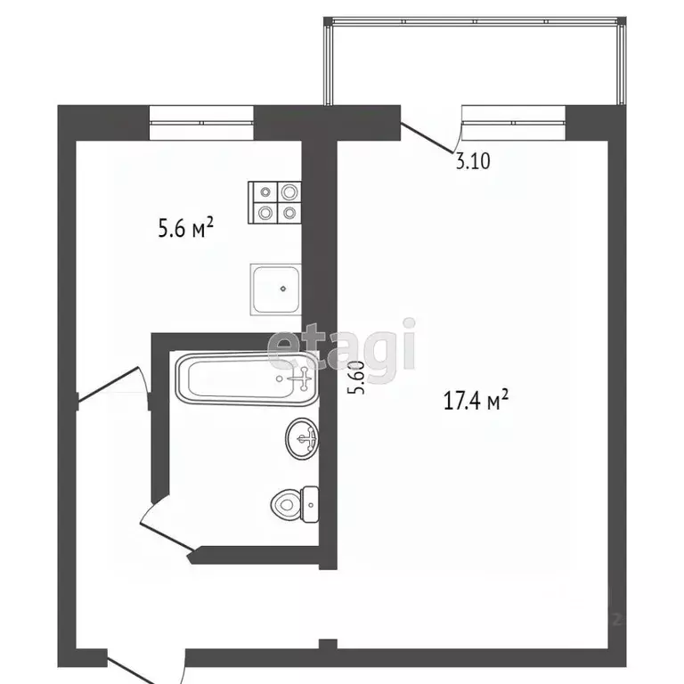 1-к кв. Камчатский край, Петропавловск-Камчатский ул. Войцешека, 23 ... - Фото 1