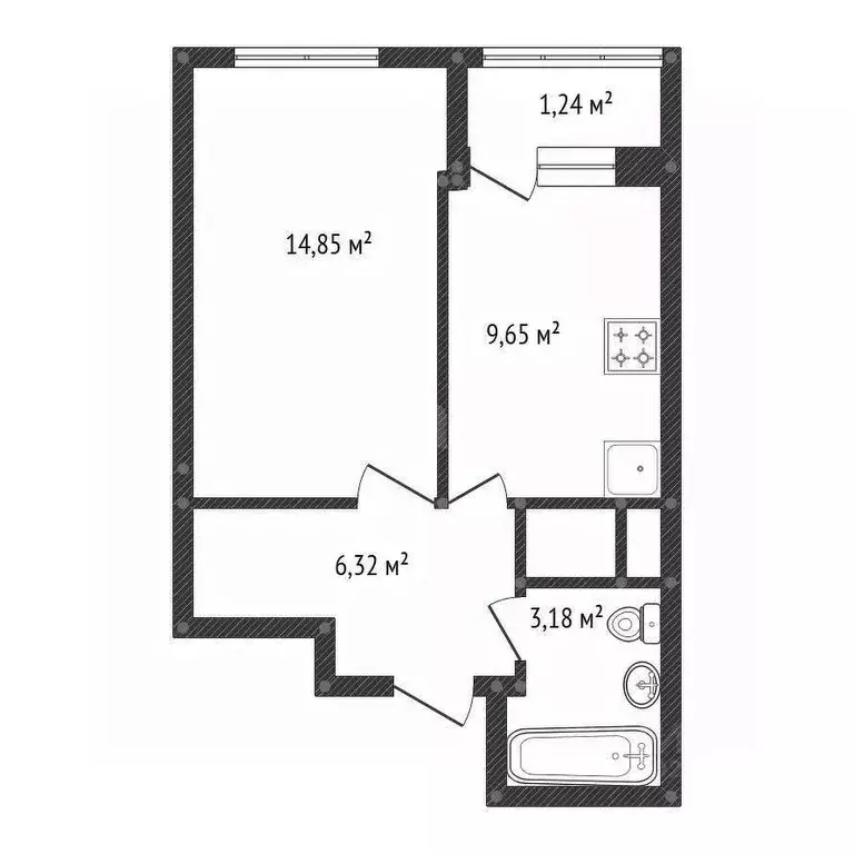 1-к кв. Башкортостан, Уфа ул. Героя Курбангалеева, 5 (36.0 м) - Фото 1