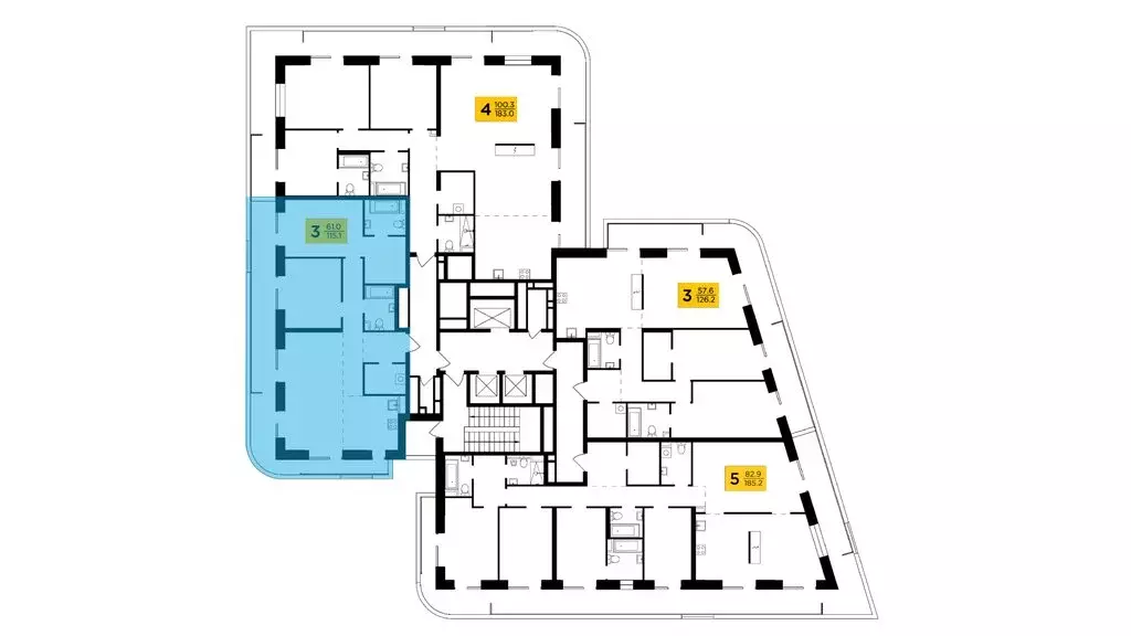 3-комнатная квартира: Москва, улица Эдуарда Стрельцова, 2к1 (115.3 м) - Фото 1