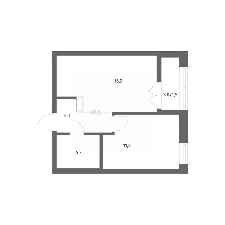 1-к кв. Ленинградская область, Ломоносовский район, Аннинское ... - Фото 1