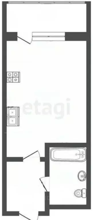 Студия Краснодарский край, Анапа Рождественская ул., 55к2 (26.28 м) - Фото 1