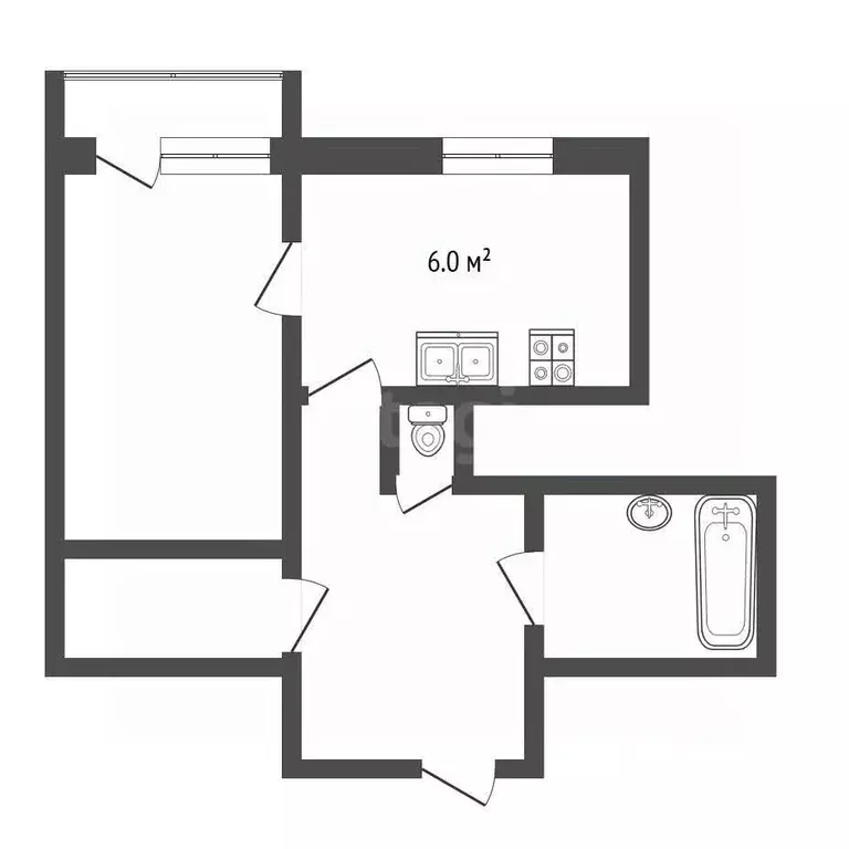 Студия Камчатский край, Елизово ул. Рябикова, 59 (35.8 м) - Фото 2