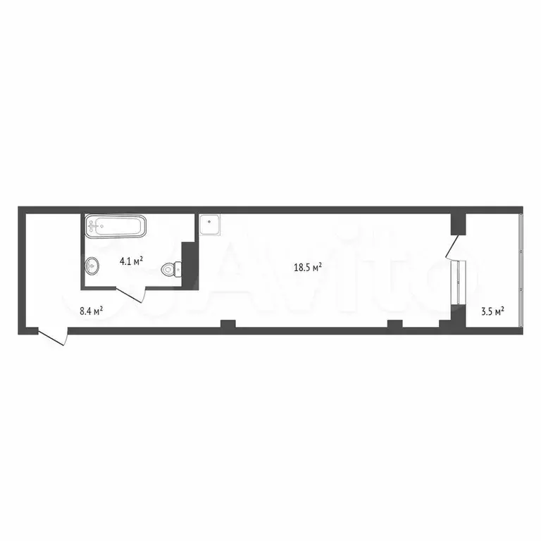 Квартира-студия, 31,5 м, 6/17 эт. - Фото 0