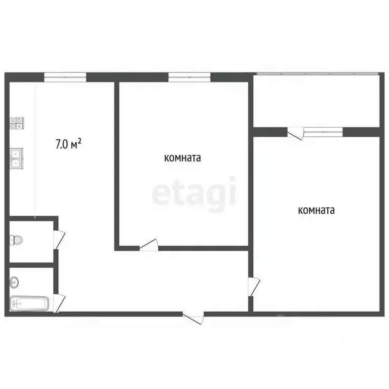 2-к кв. Ямало-Ненецкий АО, Муравленко ул. Ленина, 93 (47.7 м) - Фото 1