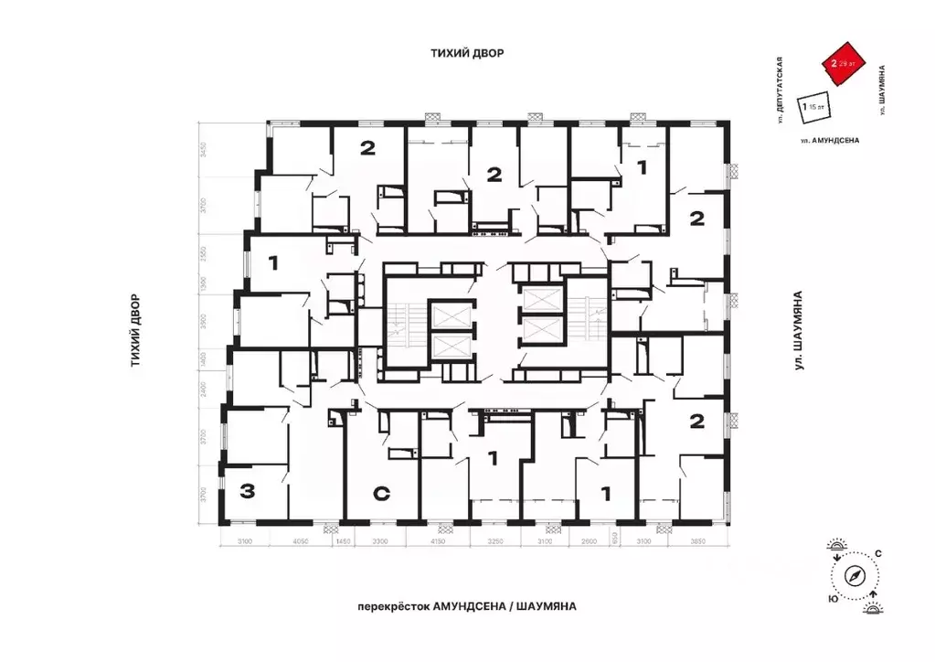 1-к кв. Свердловская область, Екатеринбург ул. Амундсена, 2 (44.61 м) - Фото 2