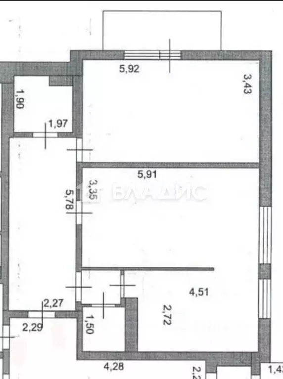 2-к кв. Ленинградская область, Всеволожский район, Заневское городское ... - Фото 2