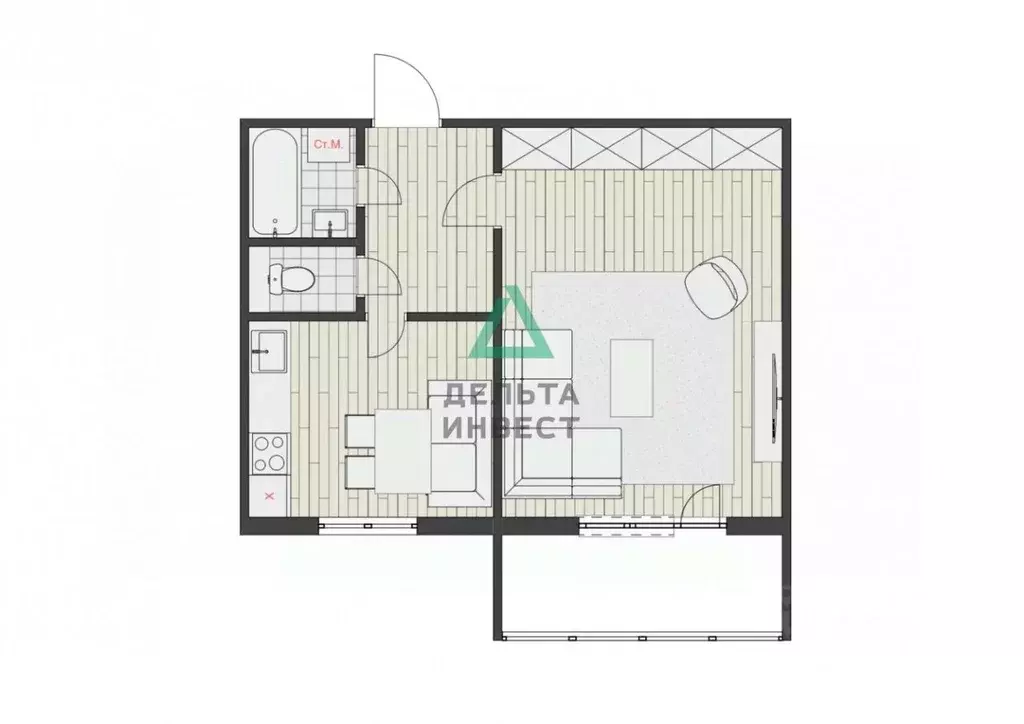 1-к кв. Башкортостан, Уфа ул. Летчиков, 5/5 (38.0 м) - Фото 1