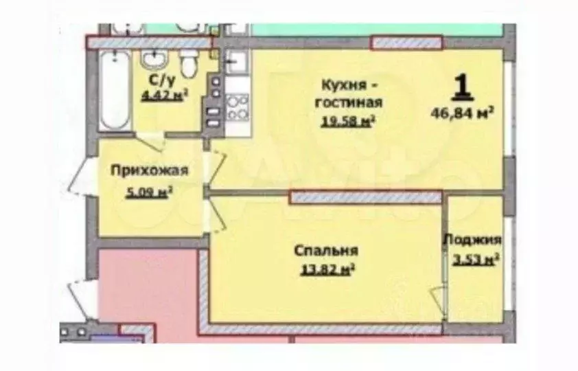 1-к кв. Саратовская область, Саратов ул. Имени С.Ф. Тархова, 21Б ... - Фото 2