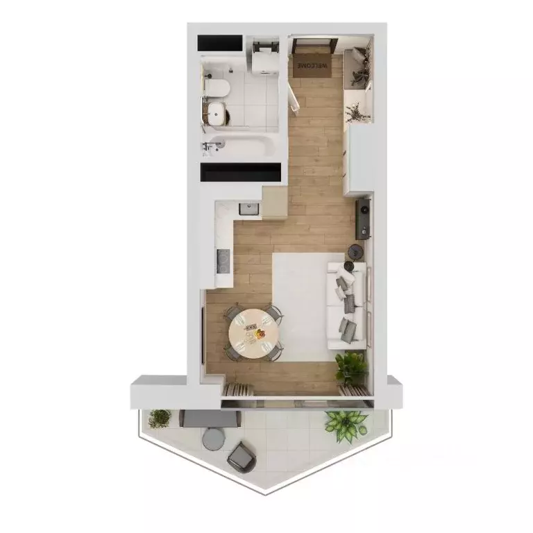 1-к кв. Крым, Алушта ул. Октябрьская, 10 (34.4 м) - Фото 2