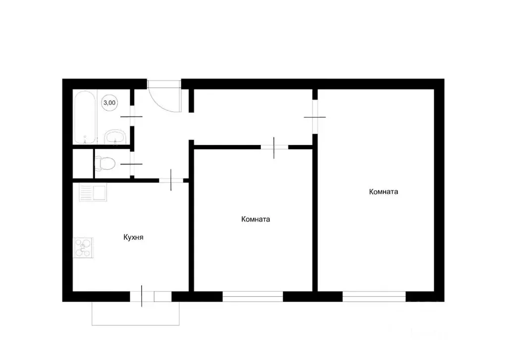 2-к кв. Москва Дубнинская ул., 27К2 (60.3 м) - Фото 1