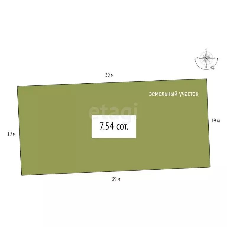 Участок в село Гусиный Брод, микрорайон Идиллия (7.54 м) - Фото 1