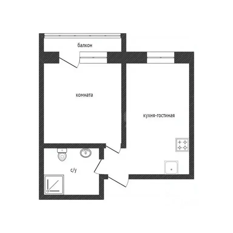 2-к кв. Курганская область, Курган ул. Коли Мяготина, 77 (43.1 м) - Фото 2