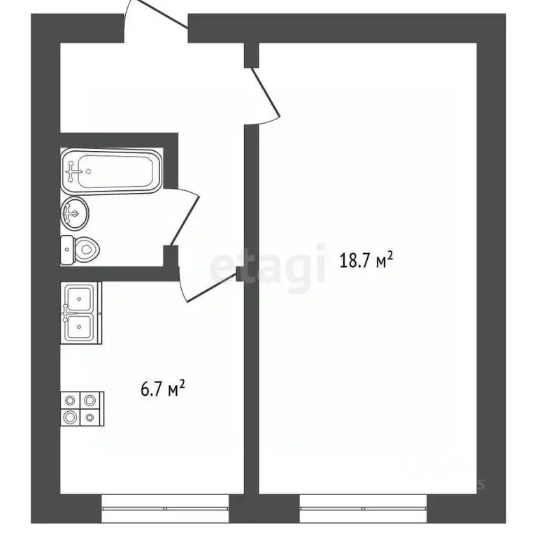 1-к кв. Москва Нагатинская наб., 10 (33.4 м) - Фото 1