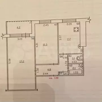 2-к. квартира, 45 м, 9/9 эт. - Фото 0